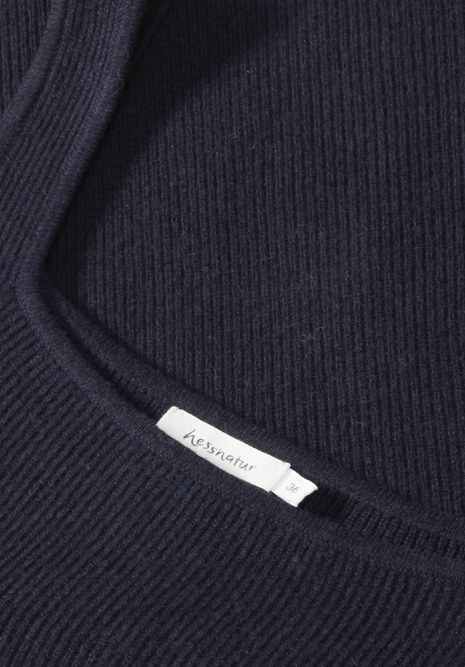 Knitted top made from organic new wool with cashmere