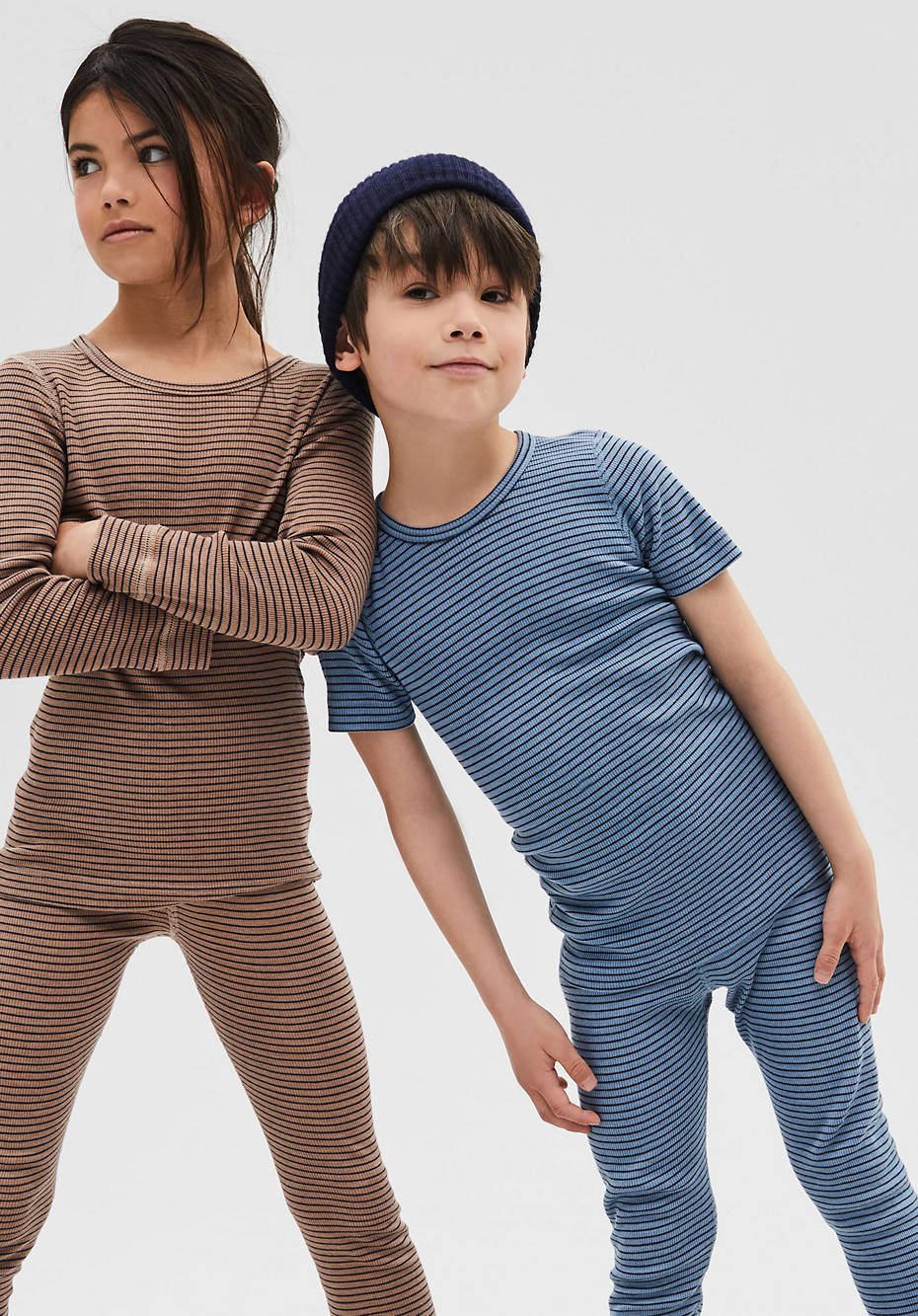 Kurzarmshirt aus Bio-Merinowolle und Seide