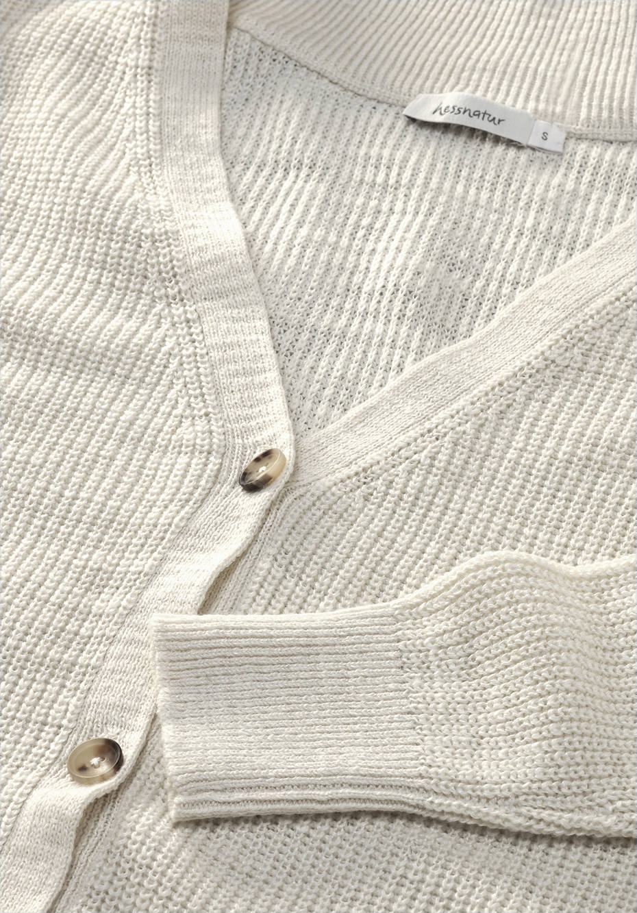 Linen cardigan with organic cotton