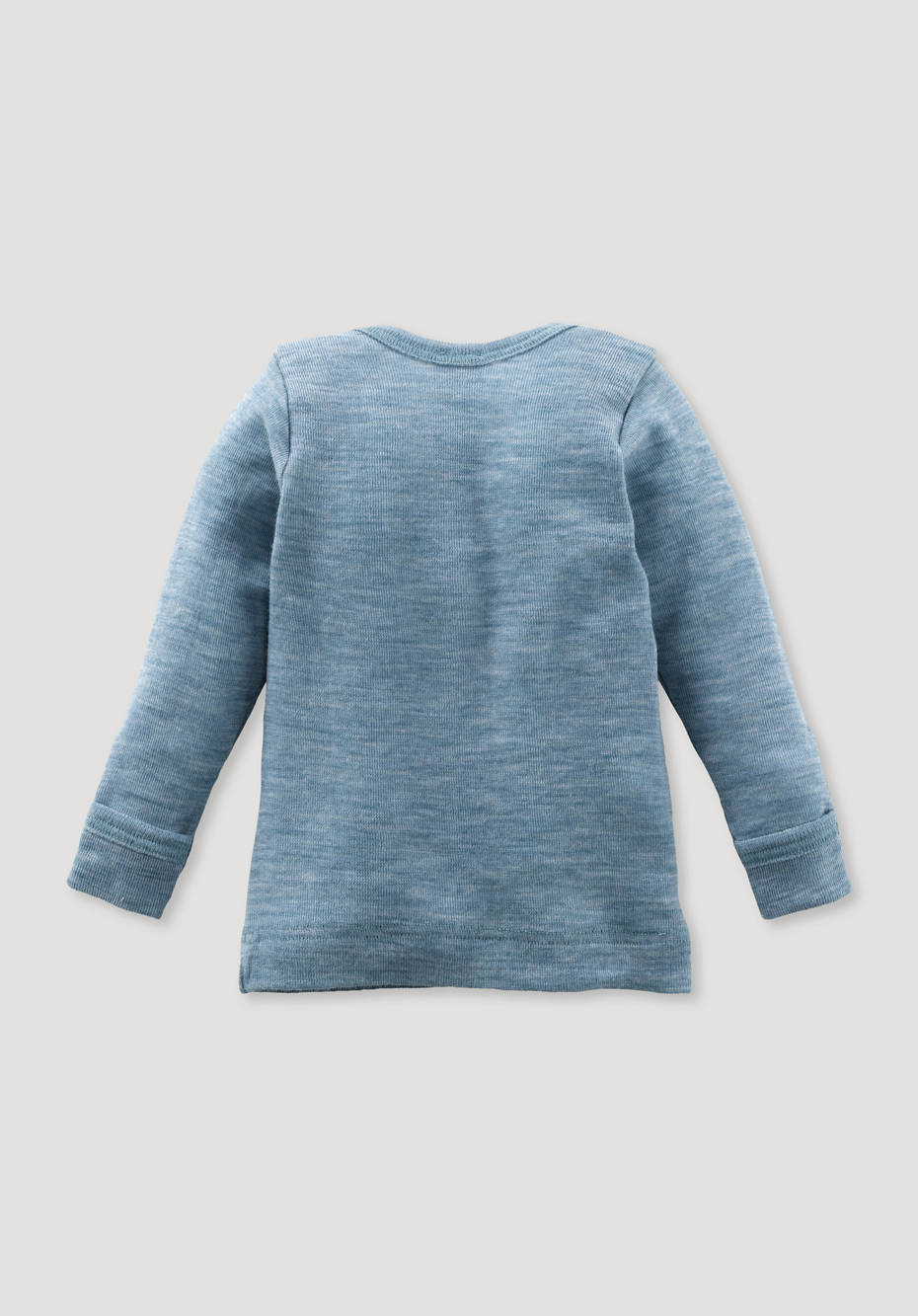 Long-sleeved shirt made from pure organic merino wool