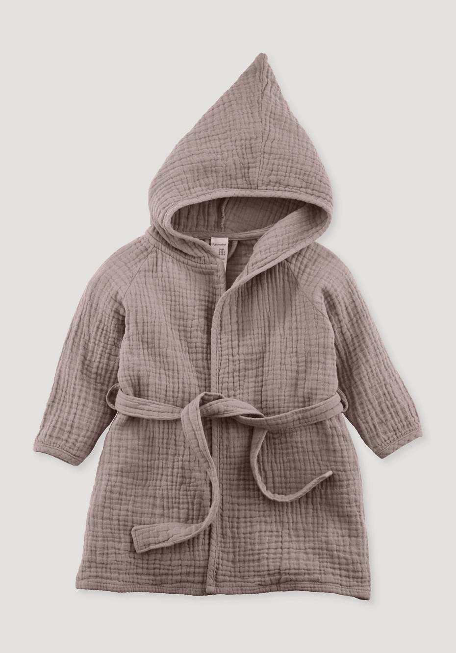 Muslin baby bathrobe made from pure organic cotton