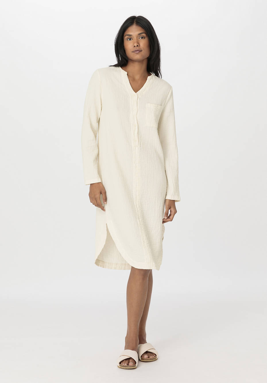Muslin nightdress Relaxed PURE NATURE made of pure organic cotton