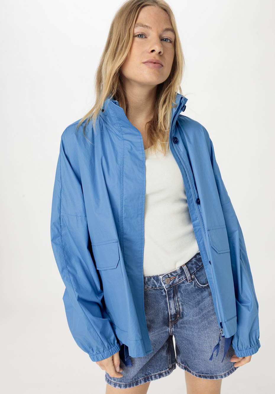 What is a on sale windbreaker jacket made of