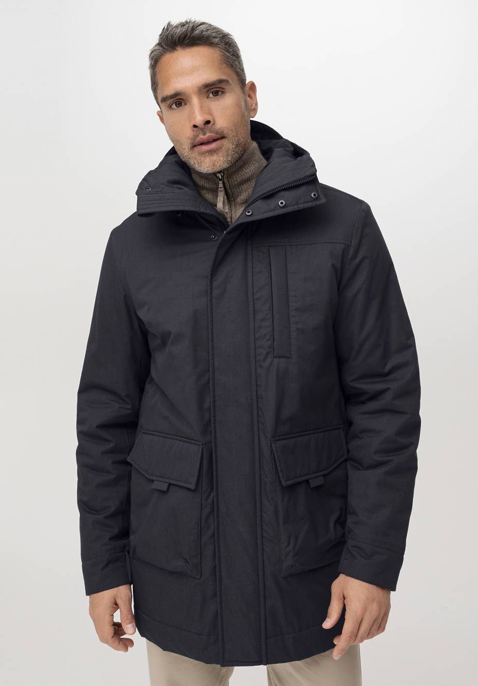 Nature Shell Parka with virgin wool and hemp padding 54949