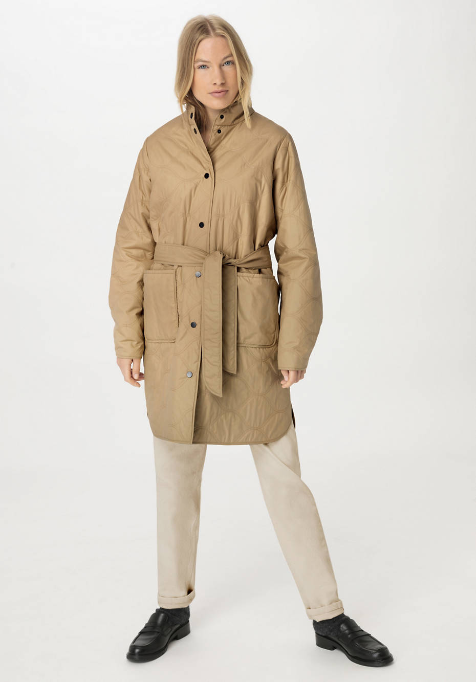 Nature Shell Relaxed quilted coat with innovative padding