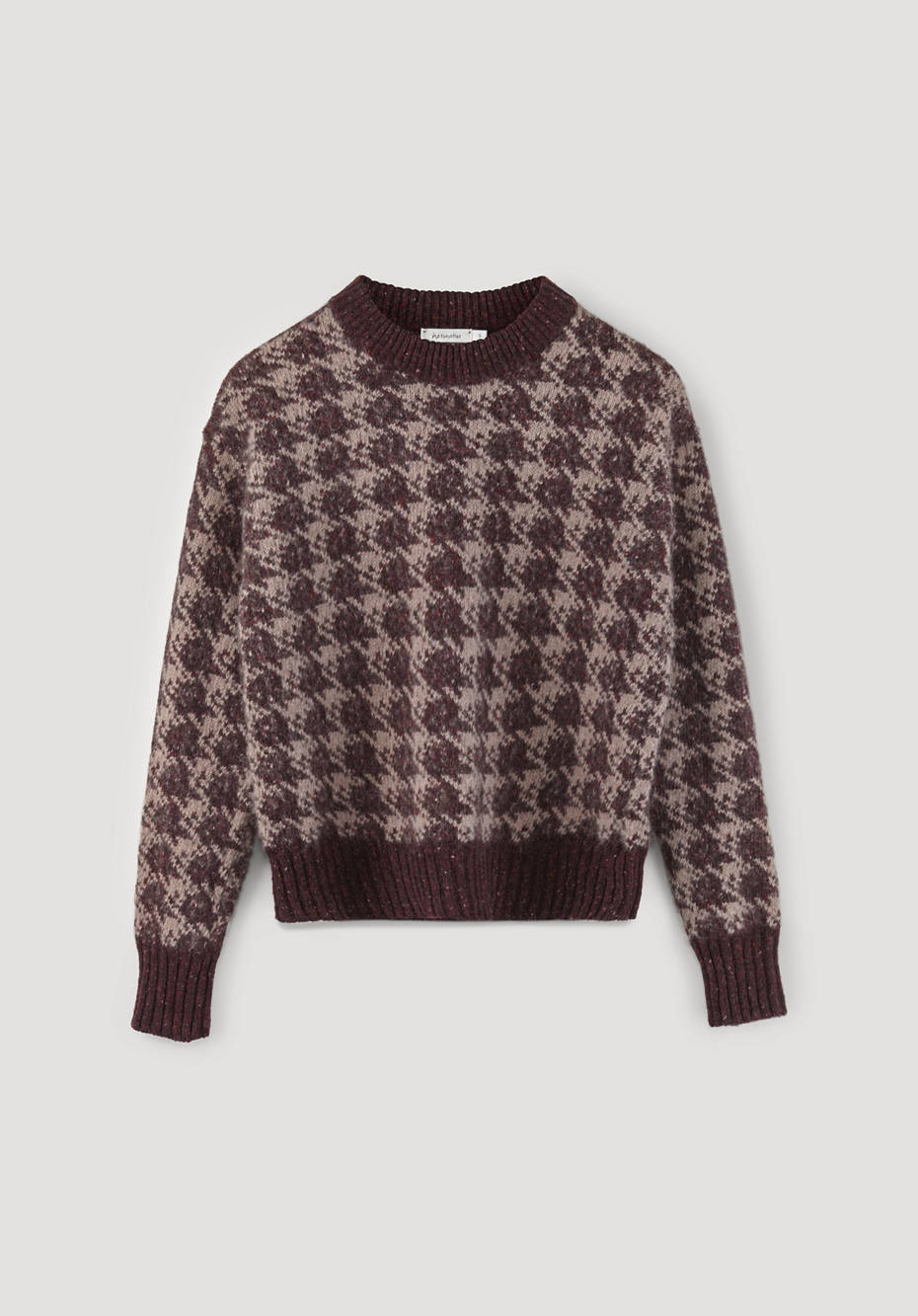 New wool jacquard sweater with alpaca