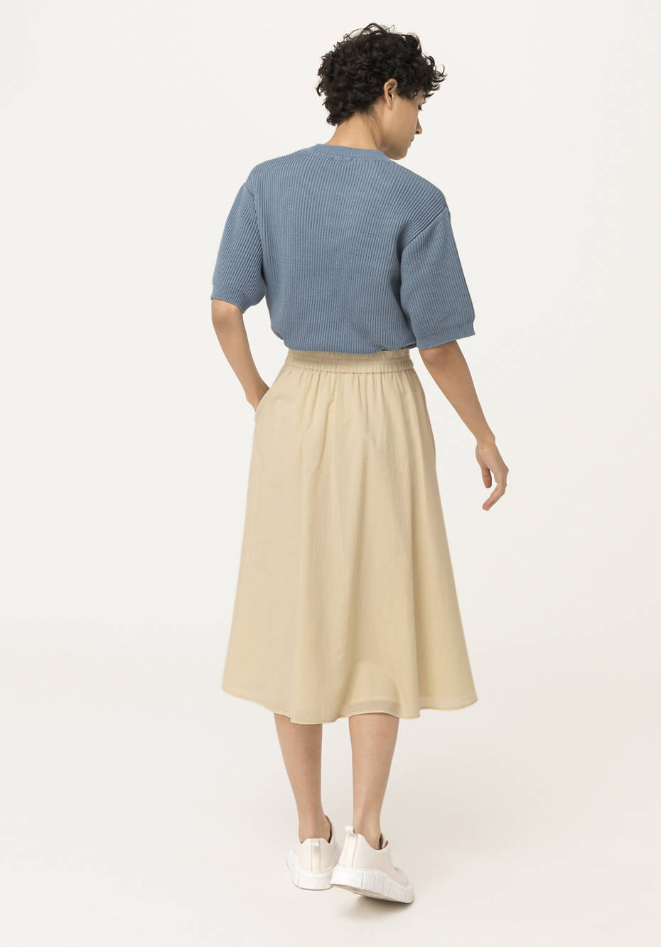 Organic cotton crepe skirt