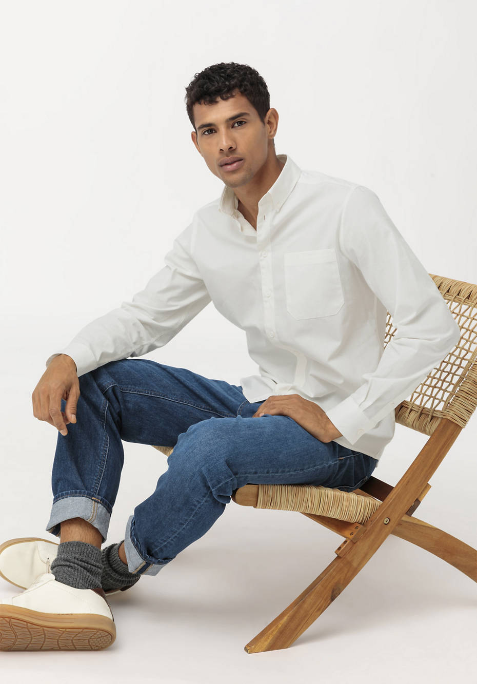 Oxford shirt modern fit made of pure organic cotton