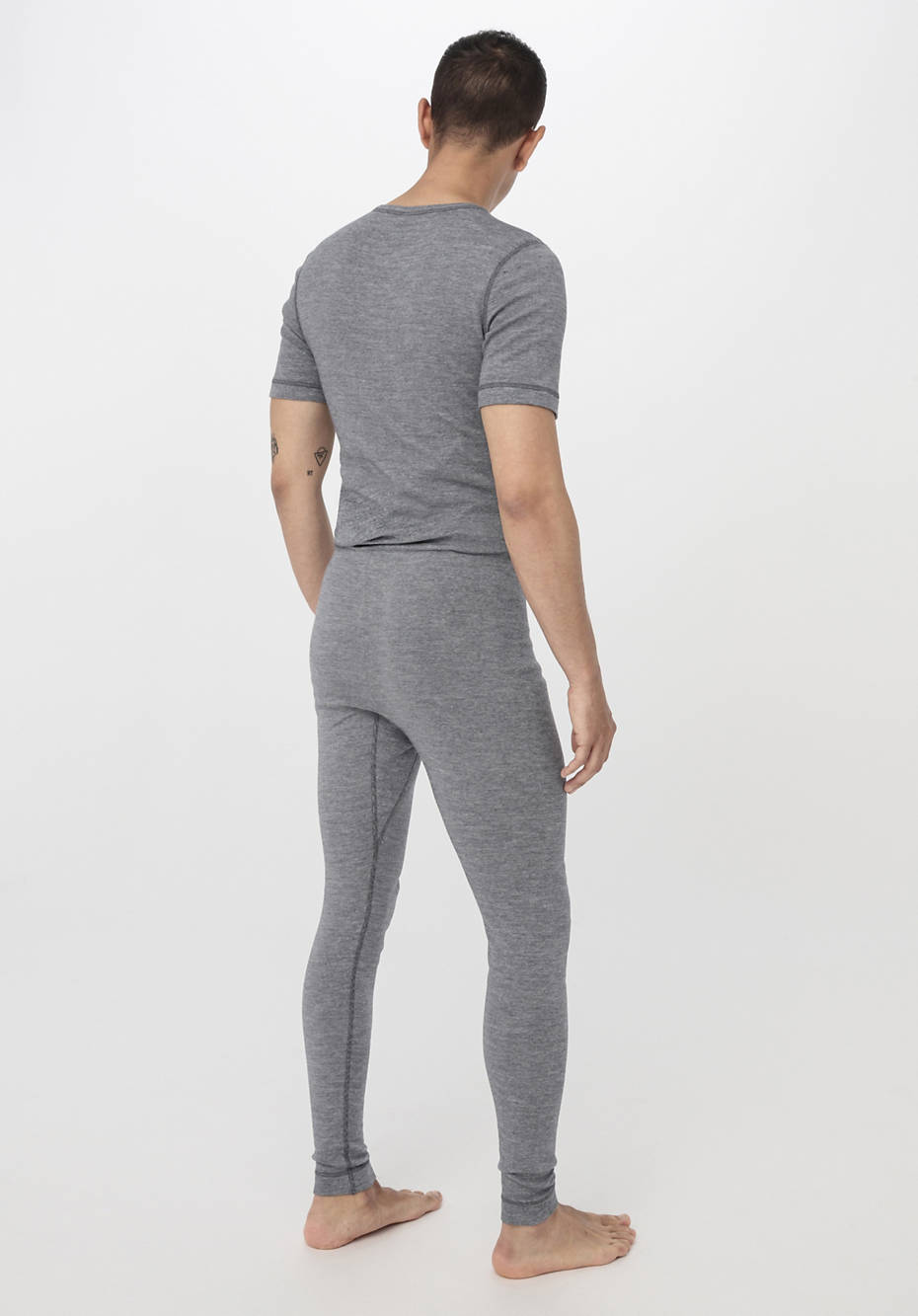 Merino wool and silk thermal underwear top