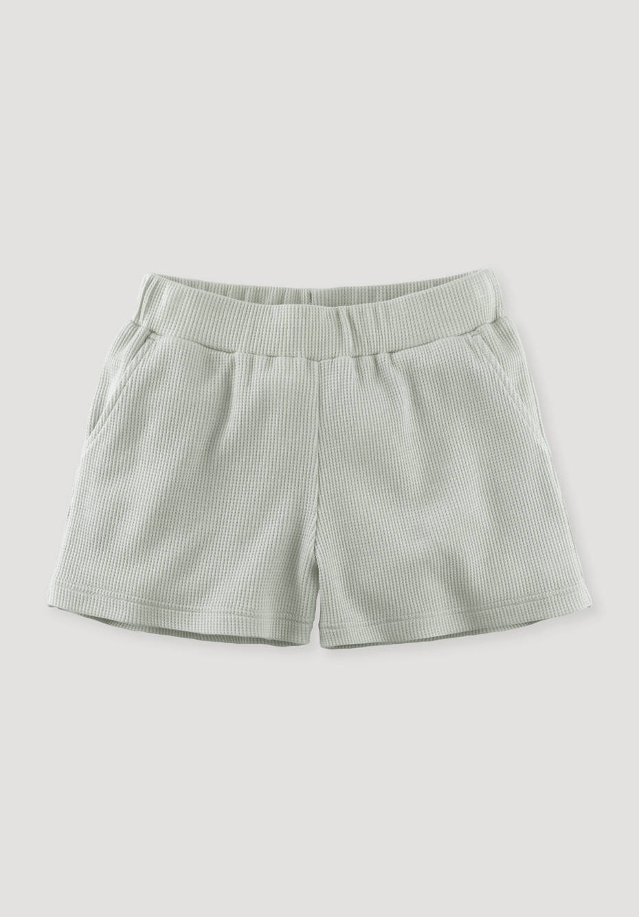 Pflanzengefärbte Piqué-Shorts aus Bio-Baumwolle mit Kapok