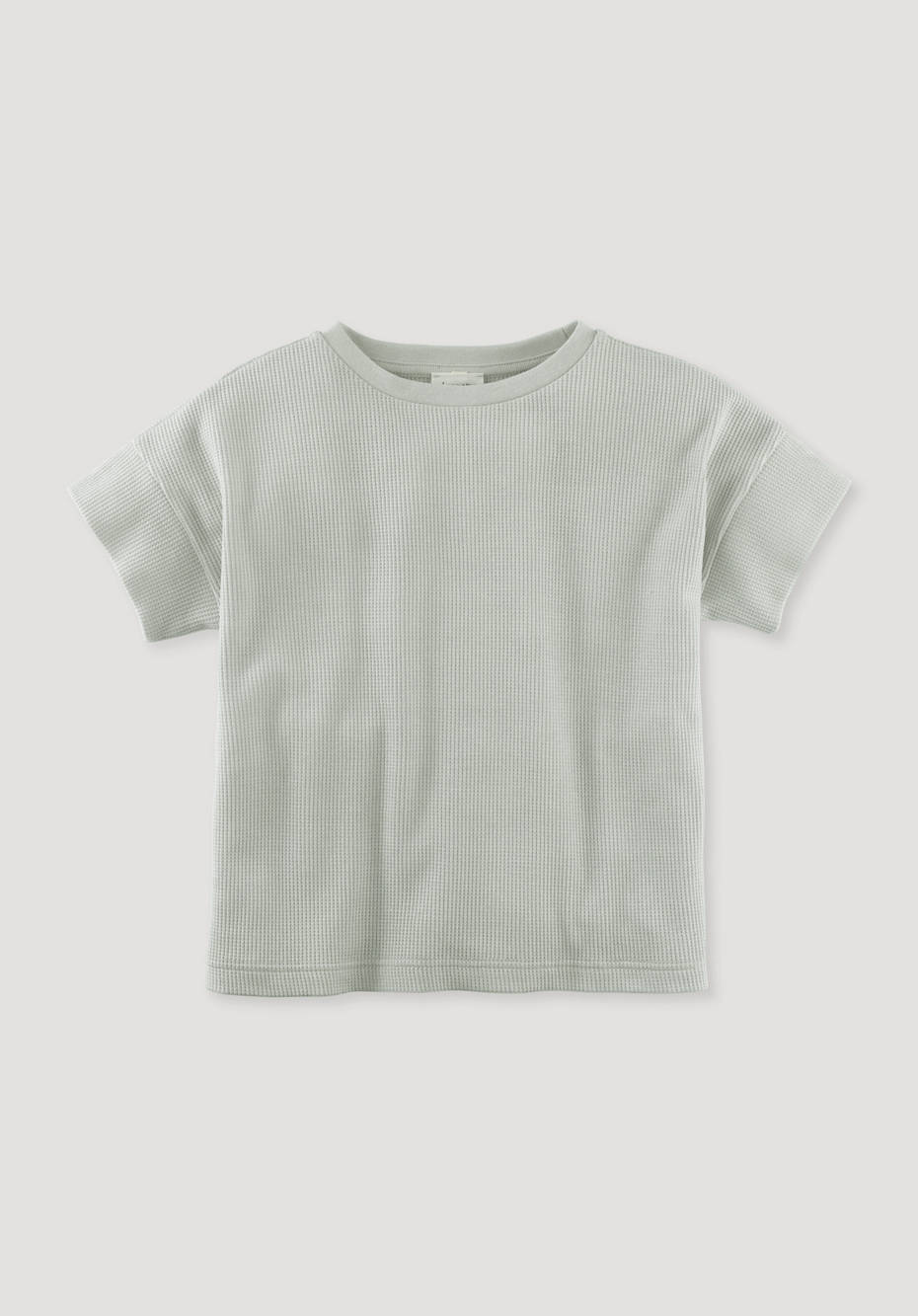 Plant-dyed piqué shirt made from organic cotton with kapok