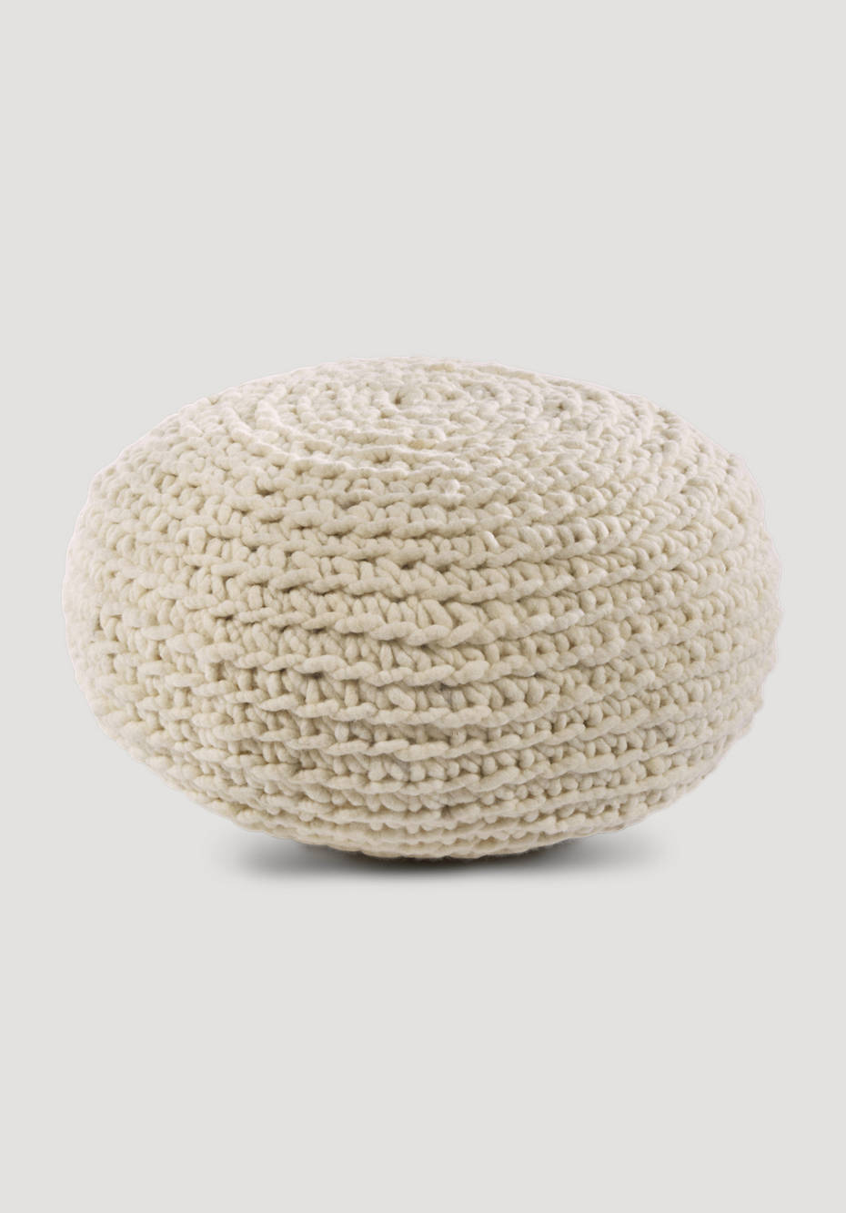 Pouf made of pure new wool