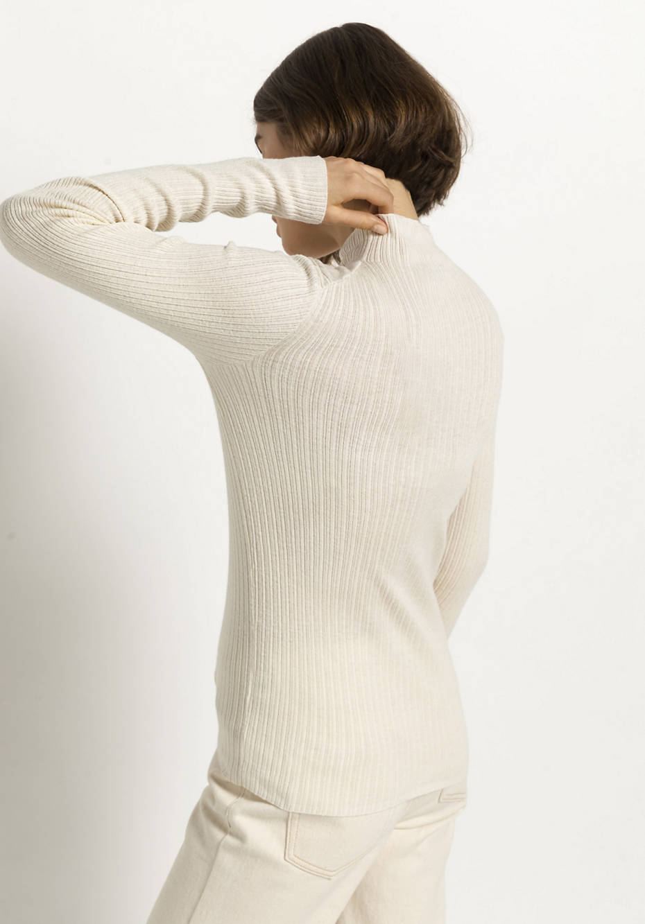 Pullover aus Seide mit Baumwolle