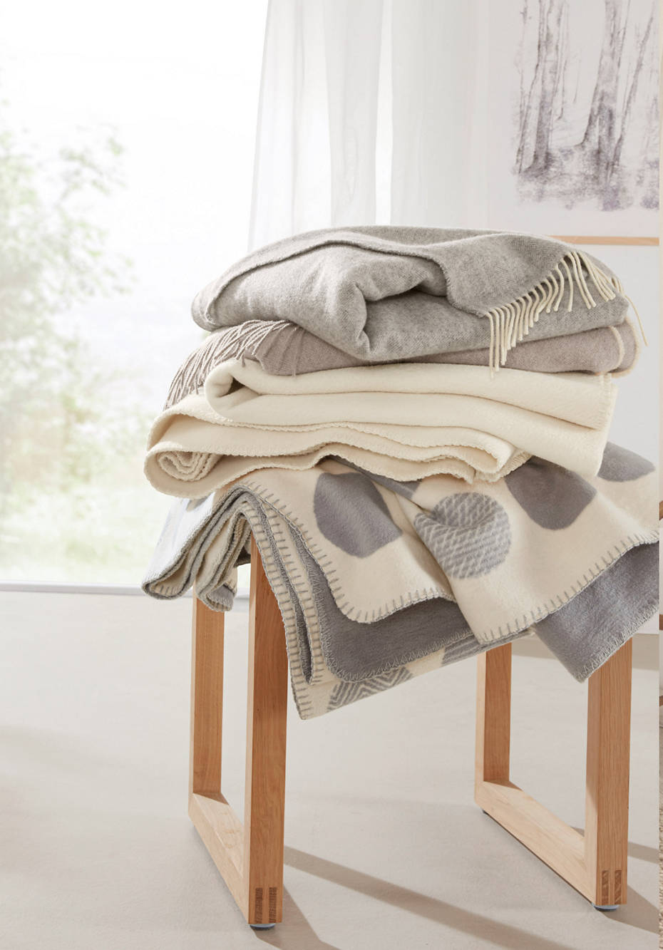 Punto blanket made of pure organic cotton