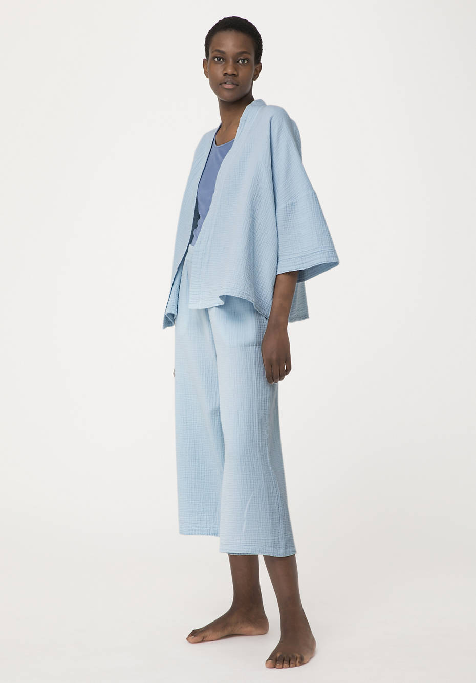 Pure organic cotton muslin kimono jacket