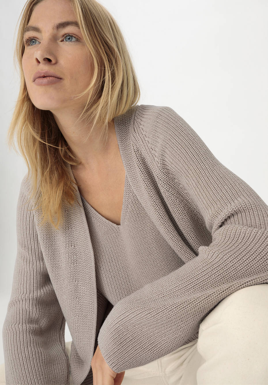 Regular cardigan made of pure organic cotton 54523