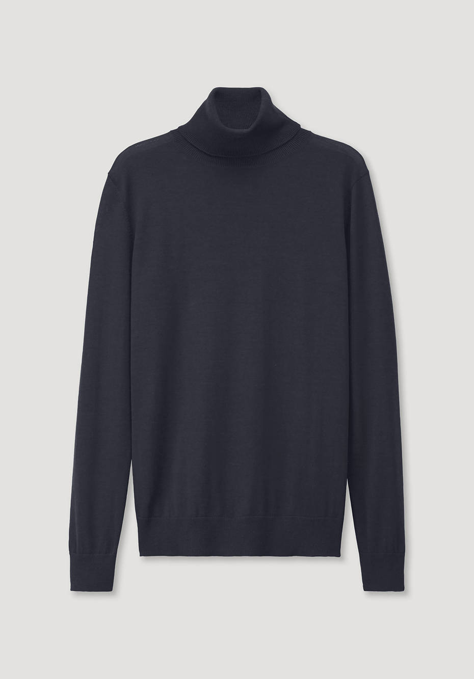 Regular turtleneck sweater made from organic merino wool 55983