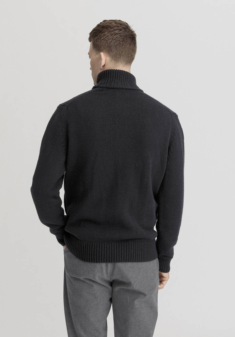 Regular zip jacket made from pure organic lambswool 53044 Regular zip jacket made from pure organic lambswool 53044
