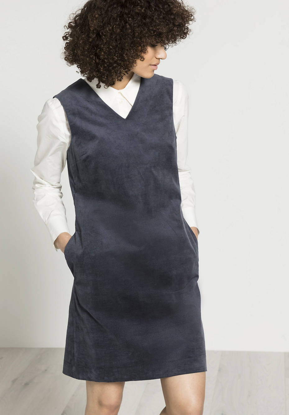 Samt Kleid aus Bio-Baumwolle mit Hanf