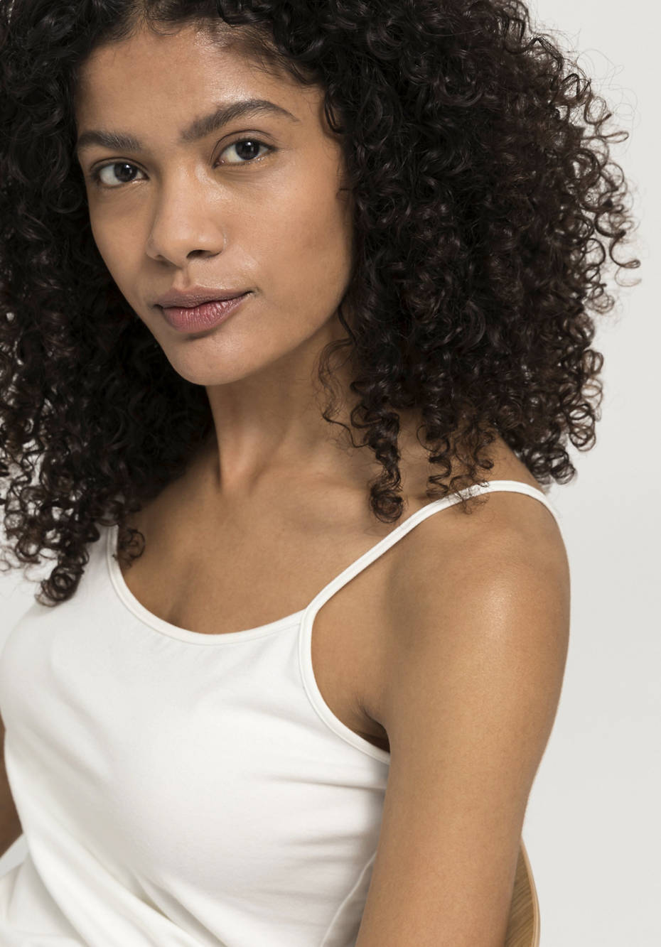 Set of 2 spaghetti tops made from organic cotton for women hessnatur