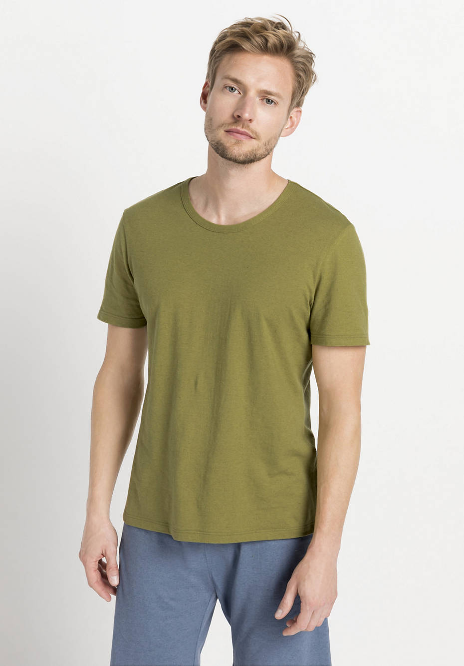 Shirt aus Bio-Baumwolle mit Leinen