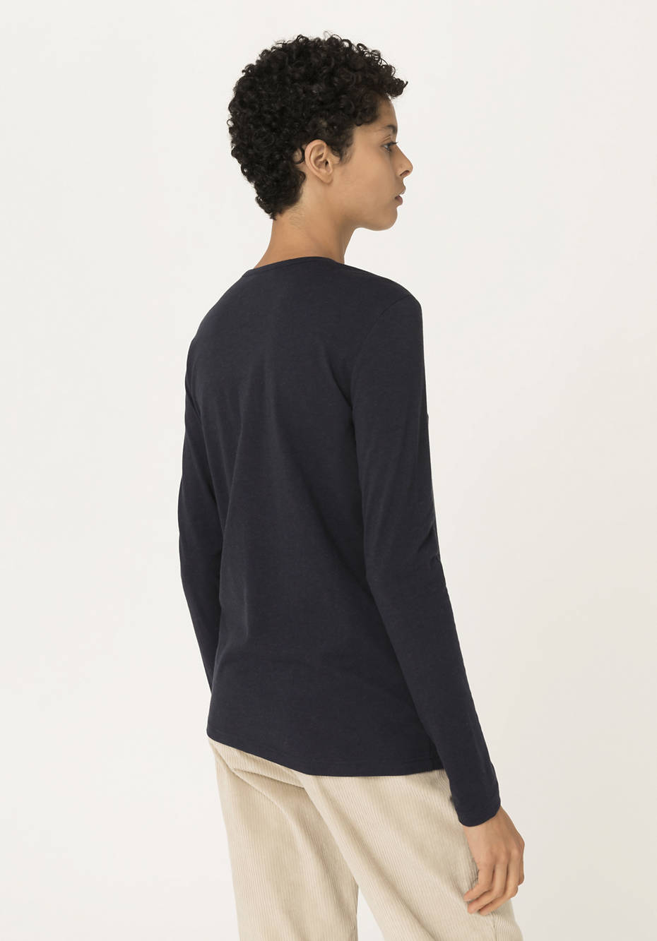 Shirt made from organic cotton with organic new wool