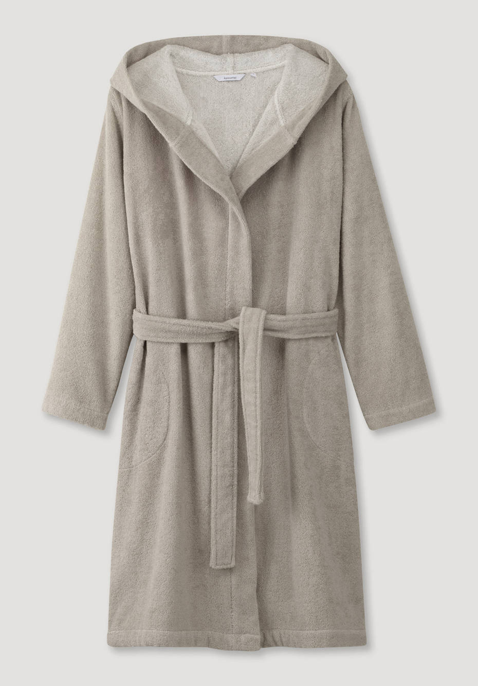 Short bathrobe made from pure organic cotton terry