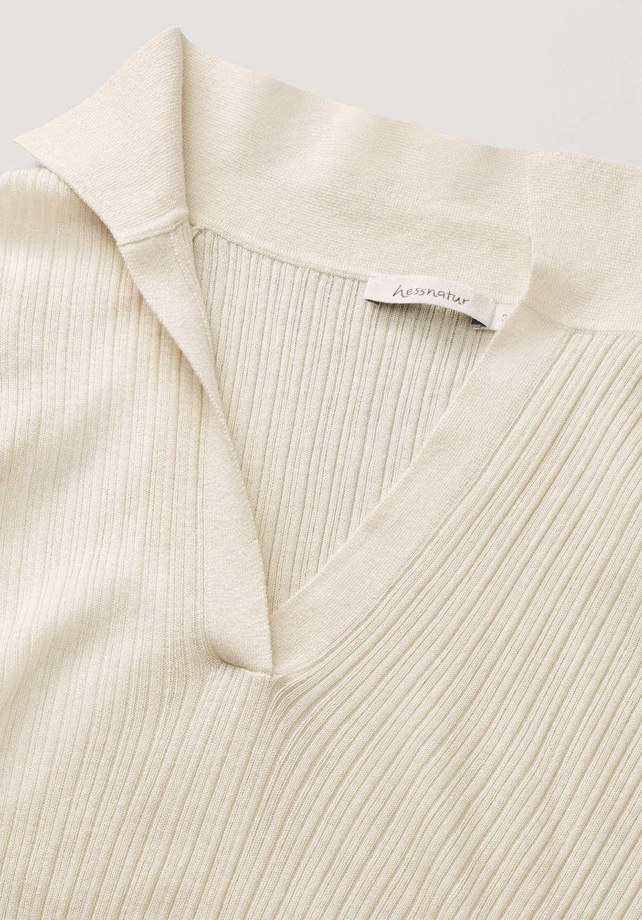 Silk and cotton polo pullover