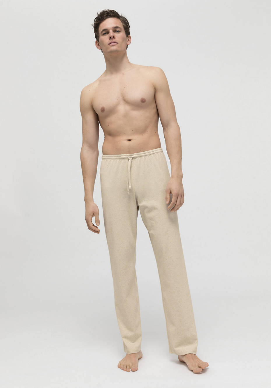 Sleep trousers made of organic cotton with linen