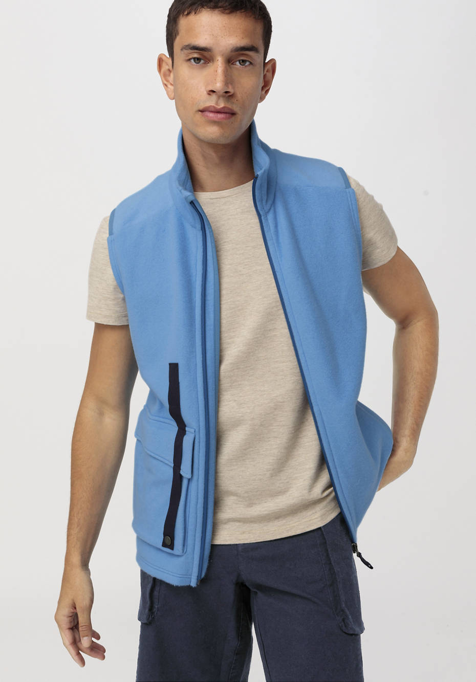 Softfleece-Weste aus reiner Bio-Baumwolle