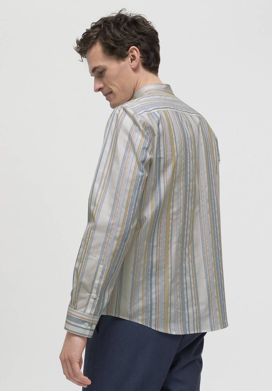 Streifen-Hemd Comfort Fit aus reiner Bio-Baumwolle