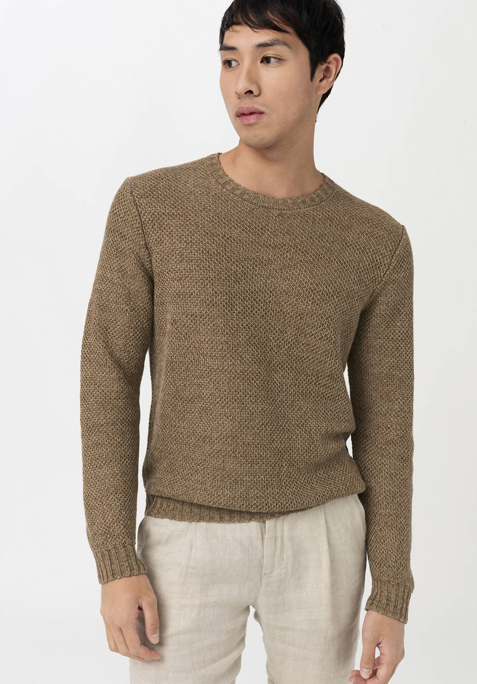Sweater made from pure organic linen