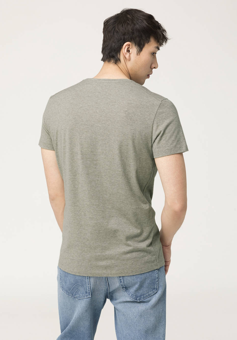 T-Shirt aus Bio-Baumwolle mit Kaschmir