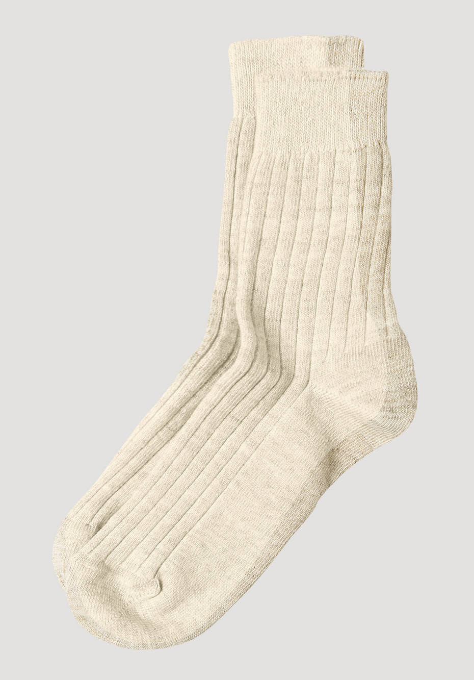 Trekking socks made of organic merino wool with linen