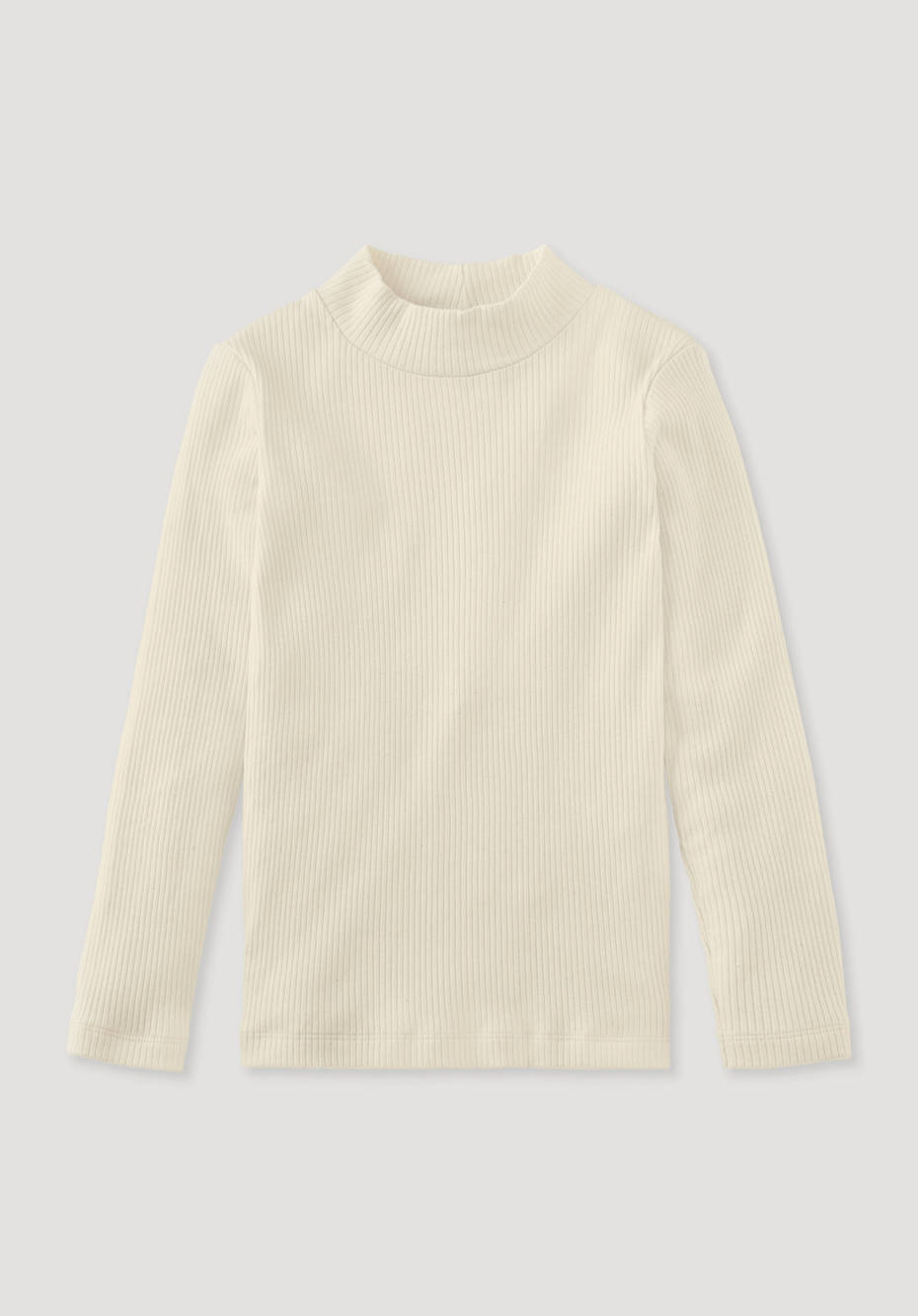 Turtleneck shirt made from organic cotton with organic new wool