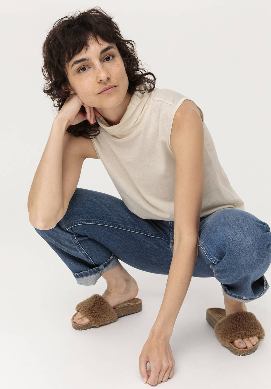 Turtleneck top made from pure organic cotton