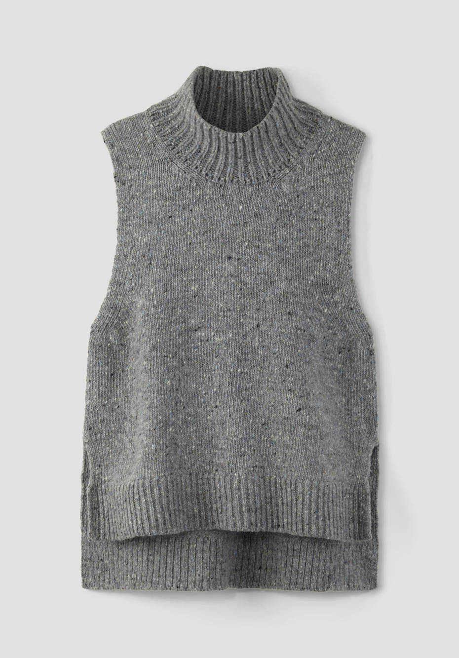 Tweed-Pullunder aus reiner Schurwolle