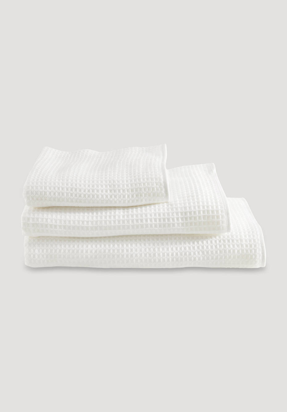 Waffelpiqué-Handtuch aus reiner Bio-Baumwolle