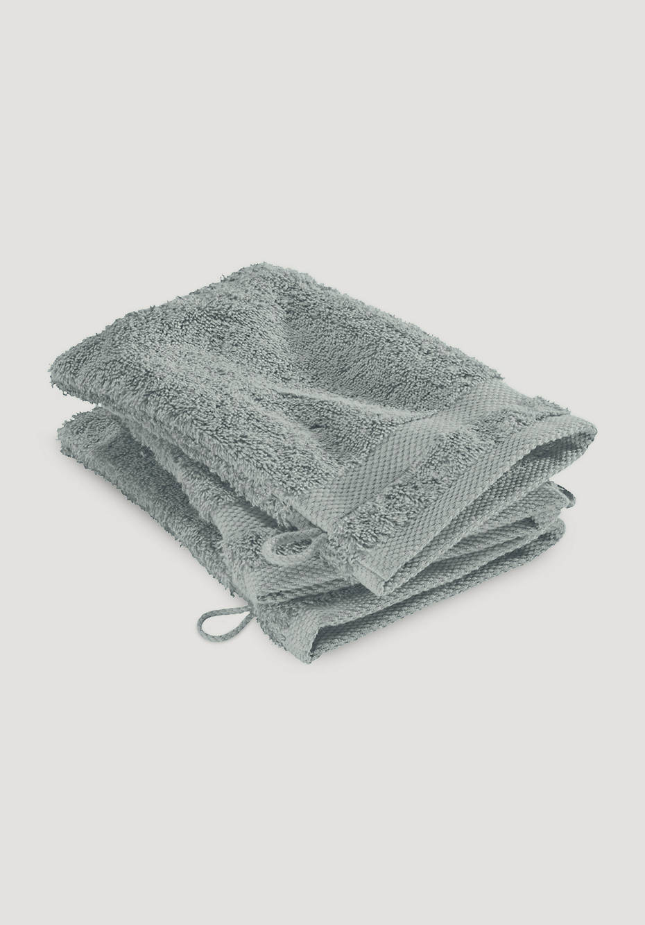 Terry cloth washcloths in a set of 3 made from pure organic cotton 45532