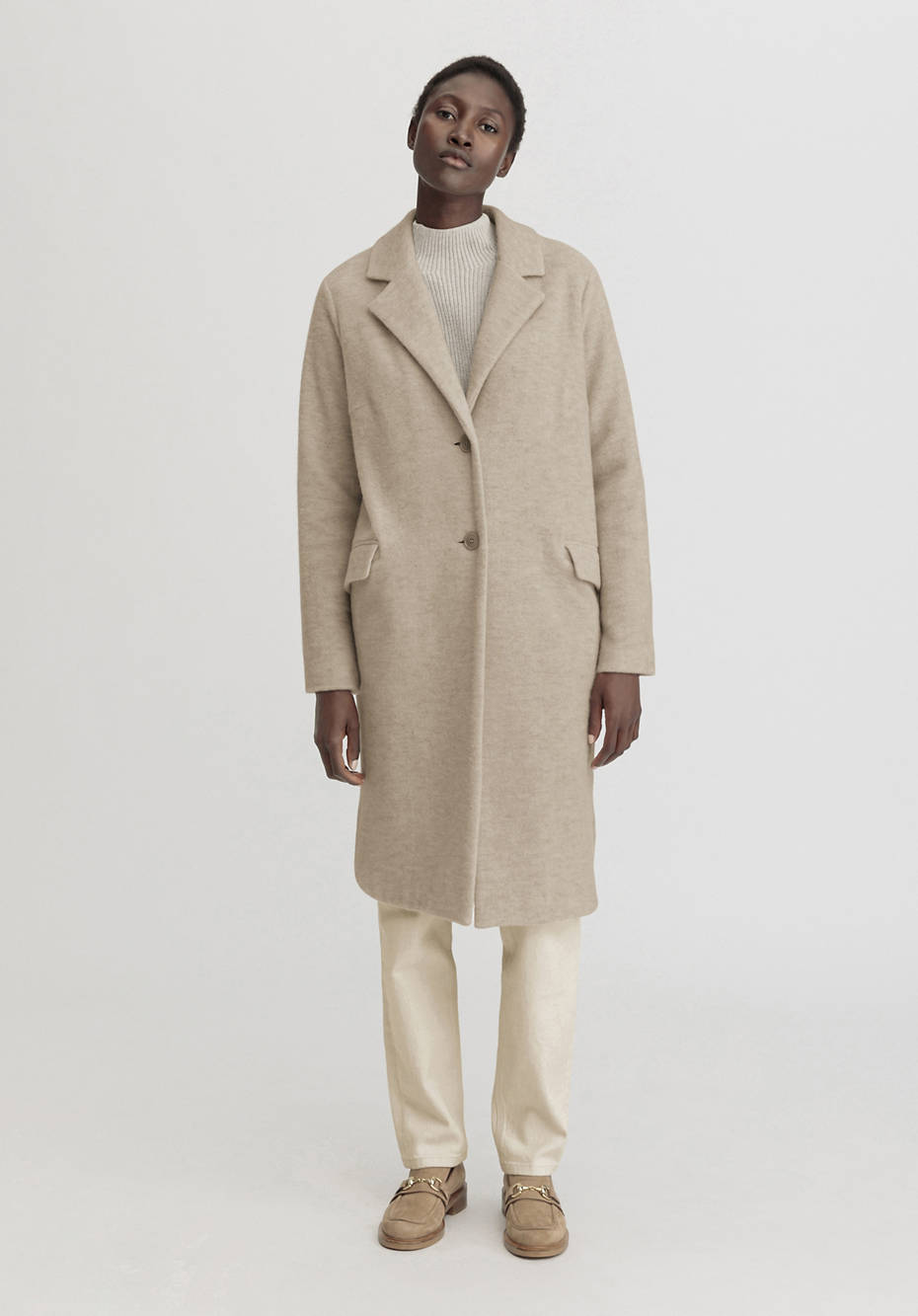 Wool fleece coat cheap