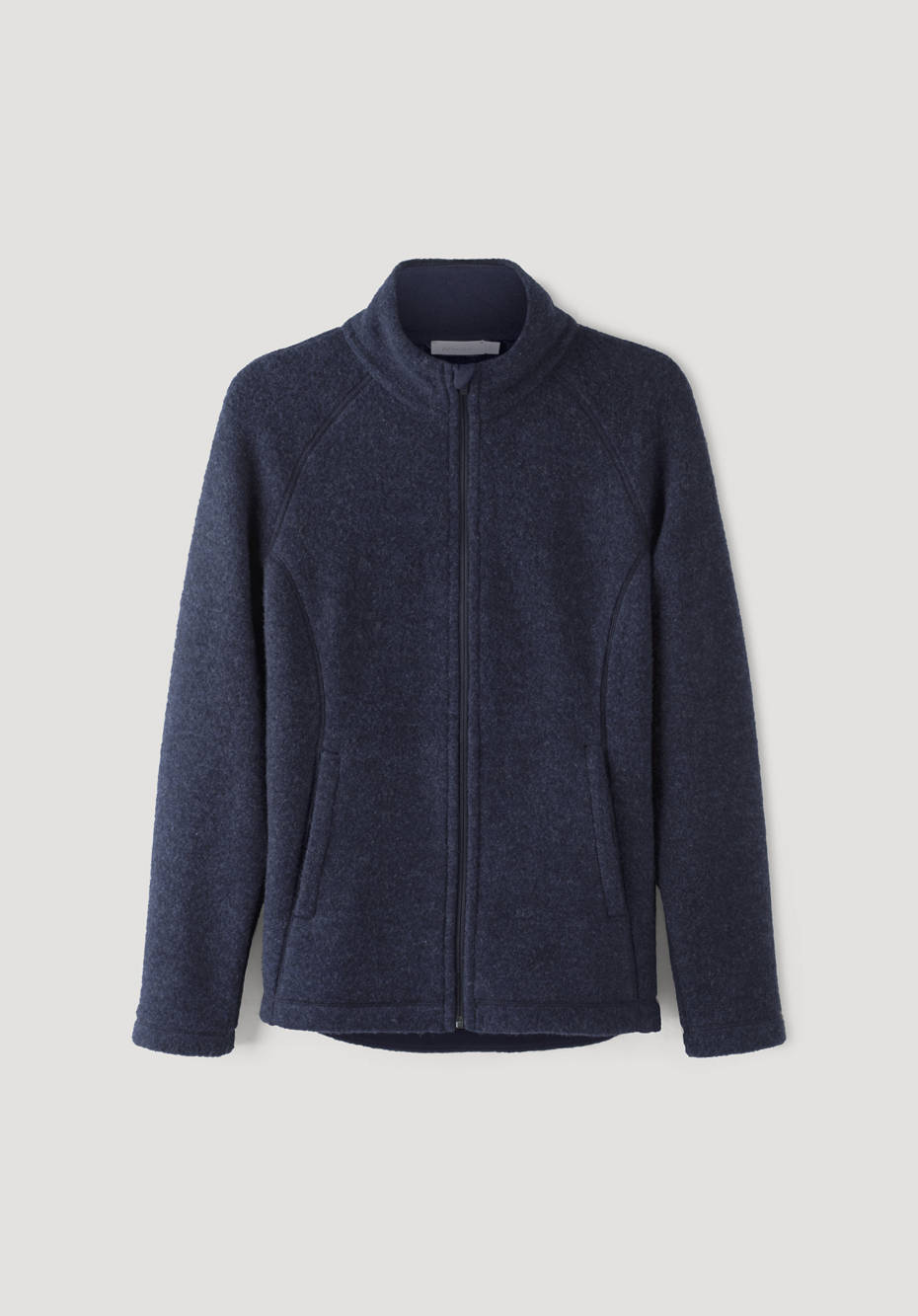 Wool fleece jacket made from pure organic merino wool for women