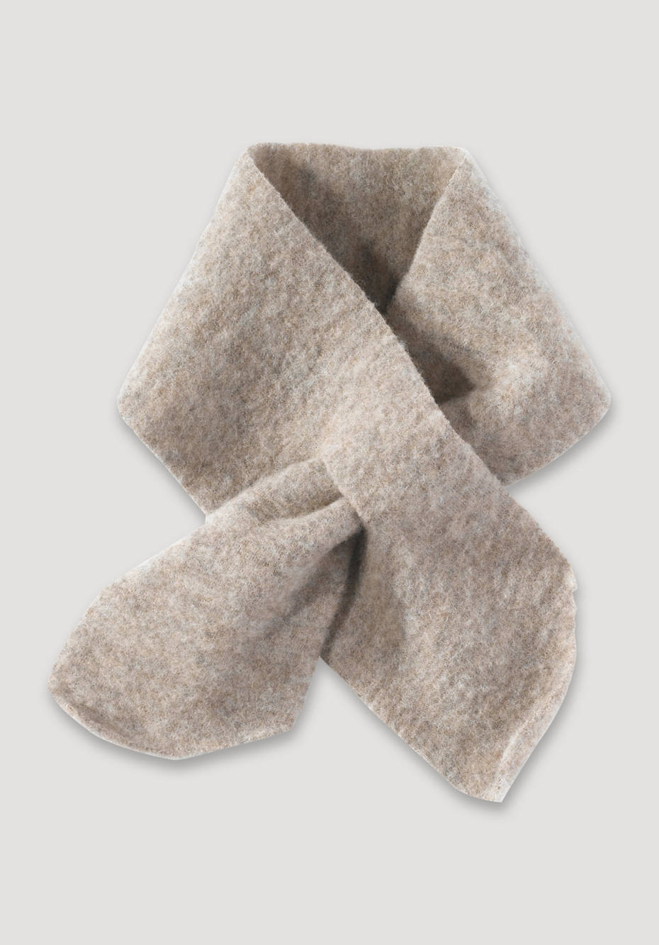 Wool fleece scarf made from pure organic merino wool