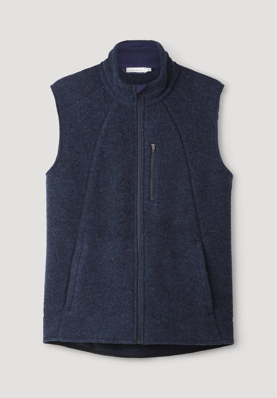 Wool fleece vest made of pure organic merino wool