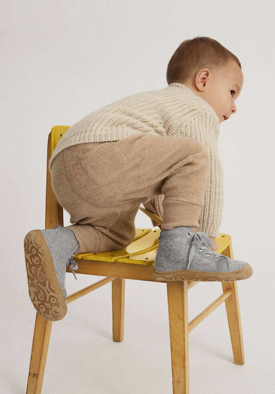 Wool terry trousers made from pure organic merino wool