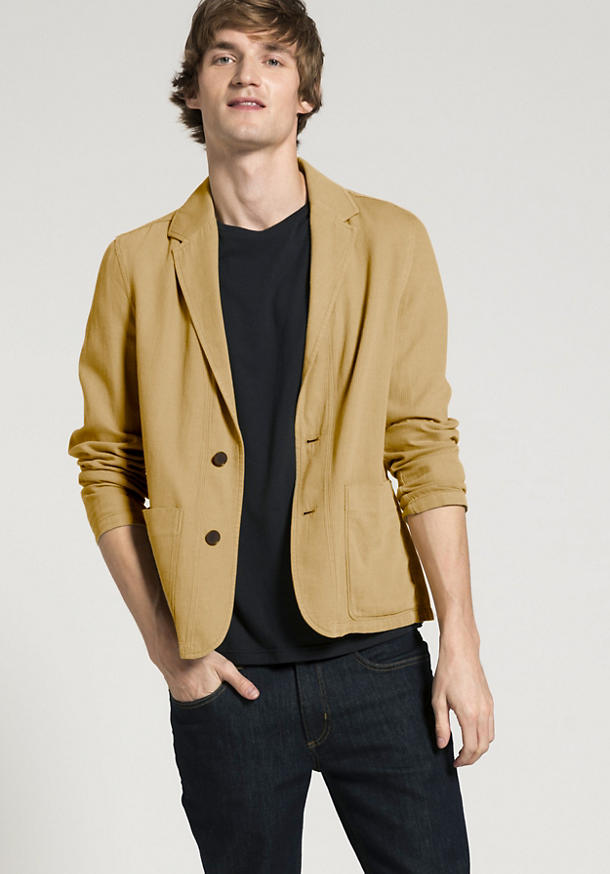 Casual jacket made of organic cotton with linen