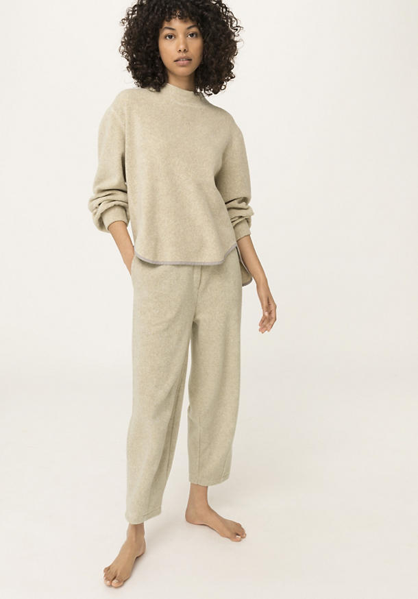 Fleece sweater made from pure organic cotton