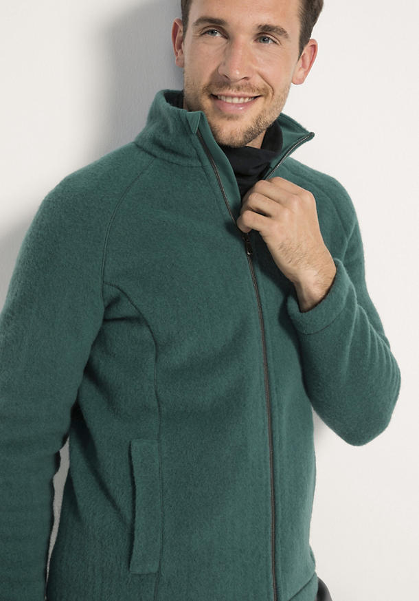 Herren Wollfleece Jacke aus reiner Bio Schurwolle Herren Wollfleece Jacke aus reiner Bio Schurwolle