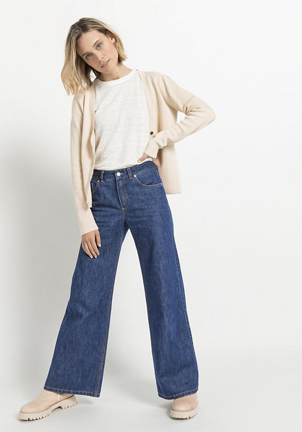 Jeans Wide Leg aus Bio-Baumwolle mit Kapok