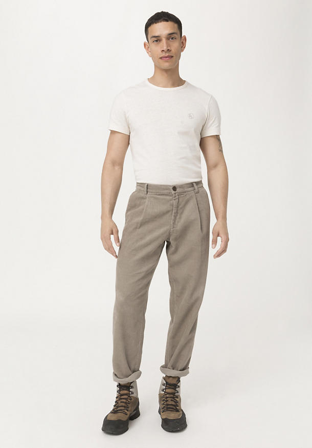 Relaxed fit corduroy trousers made from hemp with organic cotton