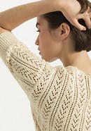 Ajour-Pullover aus Leinen mit Bio-Baumwolle